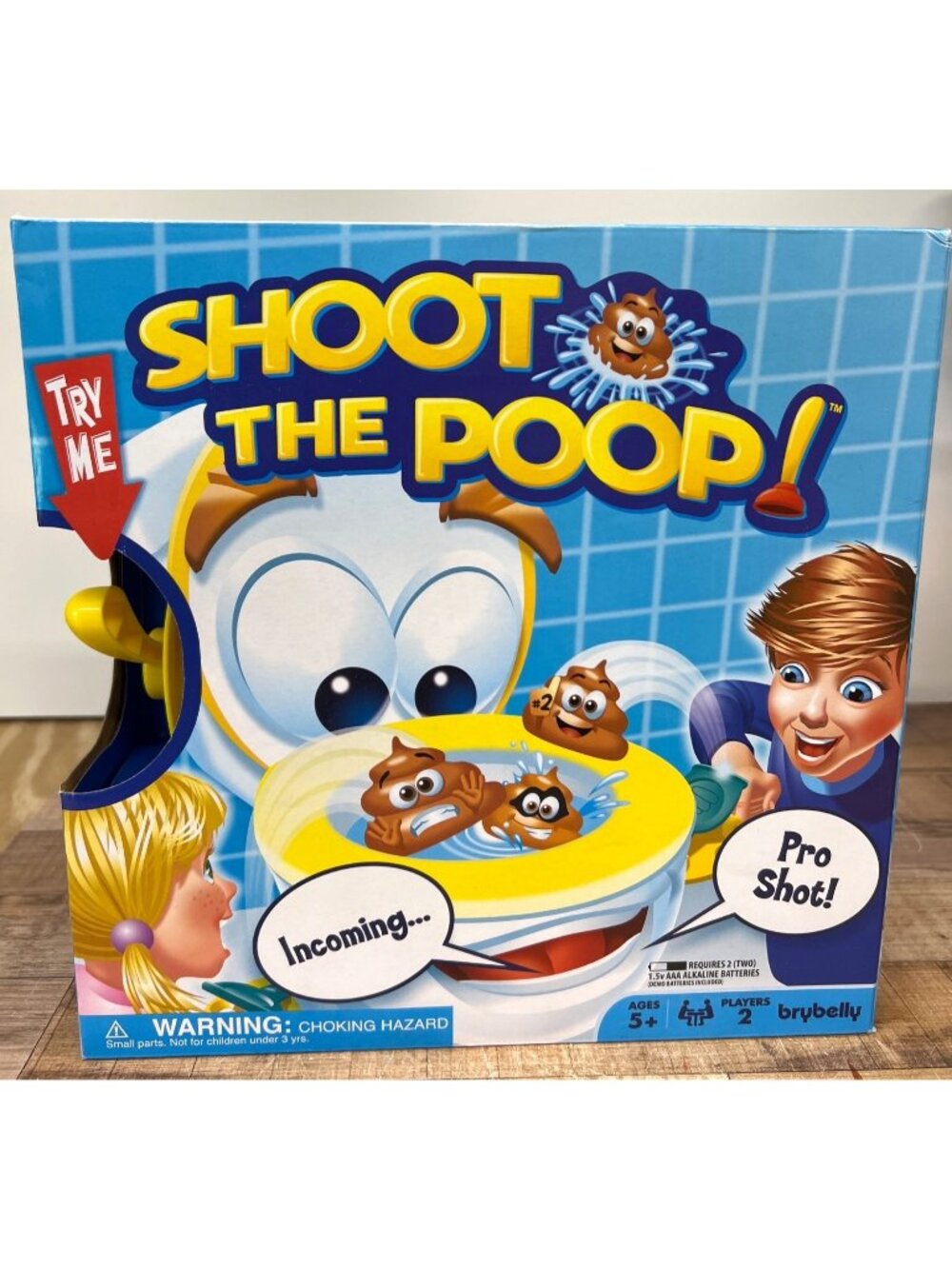 Shoot The Poop! Game For Kids Ages 5+ Includes Toilet 12 Poops & 2 Launchers